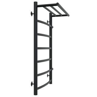 Полотенцесушитель водяной Laris Классик 73208026ЧМ правый с полкой П7 50x80см чёрный матовый